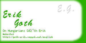 erik goth business card